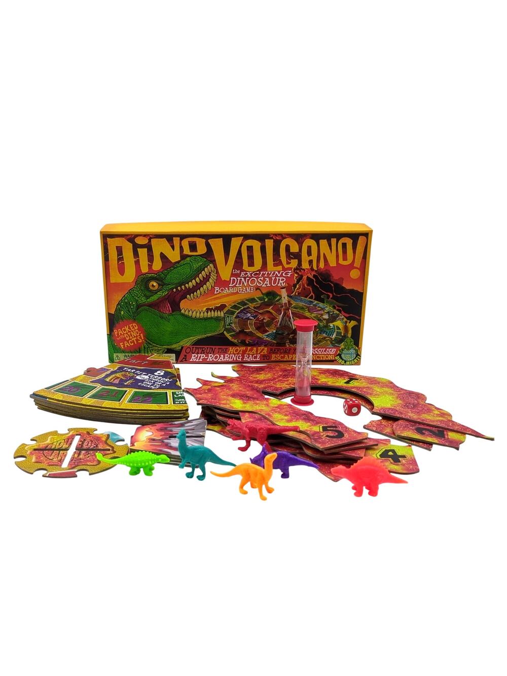 Dino Volcano Board Game Outrun the Hot Lava Dinosaurs Kids Family Game Night